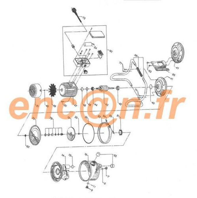 Pièces détachées de surpresseur Grundfos JP5 avec roue acier (kit 96768182)