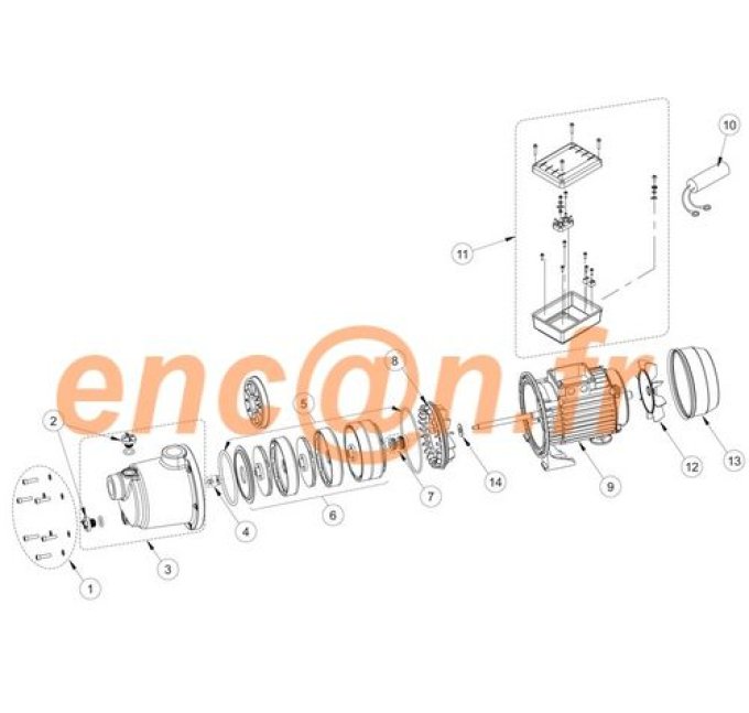 Pièces détachées de pompe surpresseur MYPISCINE DBM-204