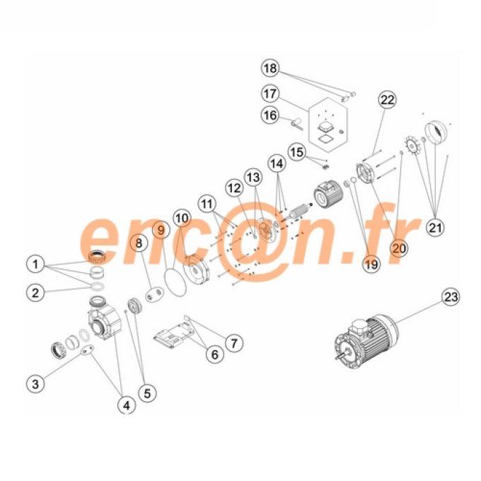 Pièces détachées de pompe de nage à contre courant NCC Brilix Elegance