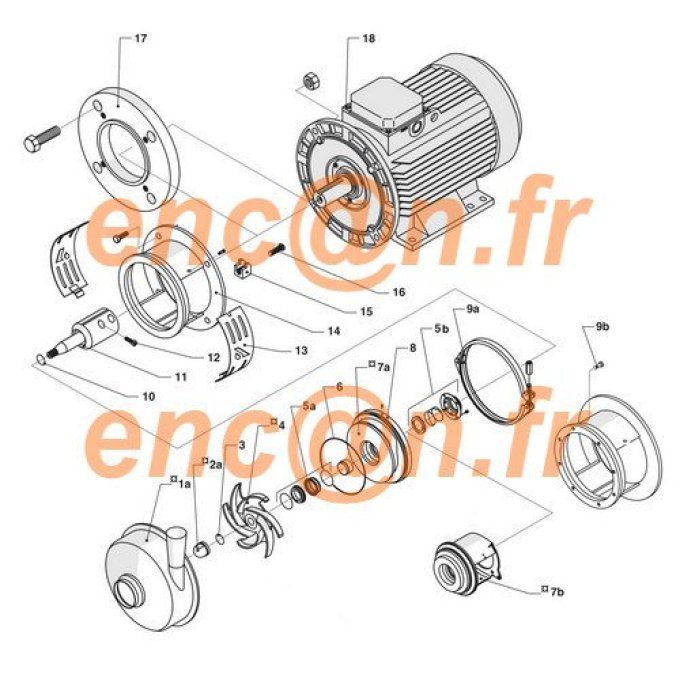 Pièces détachées de pompe SPX-APV W+ 50/8-185 (L772461)