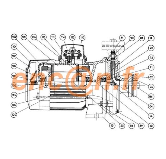 Pièces détachées d'Electropompes Leroy somer LT 20