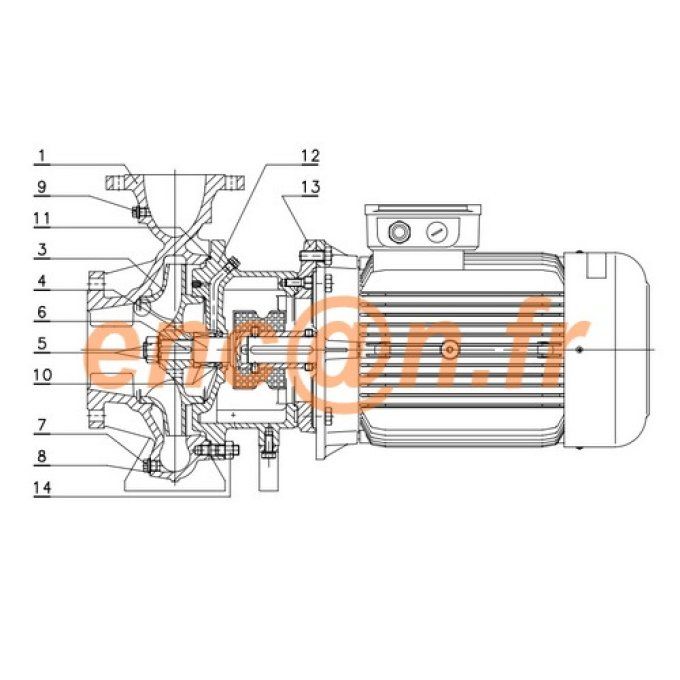 Pièces détachées de pompe LOWARA  FHS4 125-200/75 (772240110)