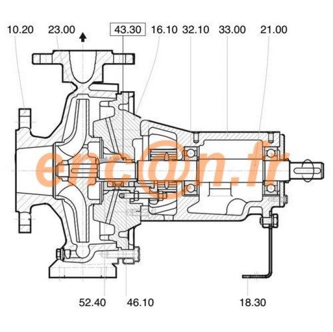 Pièces détachées de pompe Salmson NO 80-250-H2 11KW